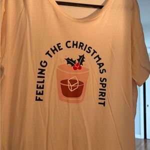 Old Navy Baby Pink Holiday Spirit T-Shirt